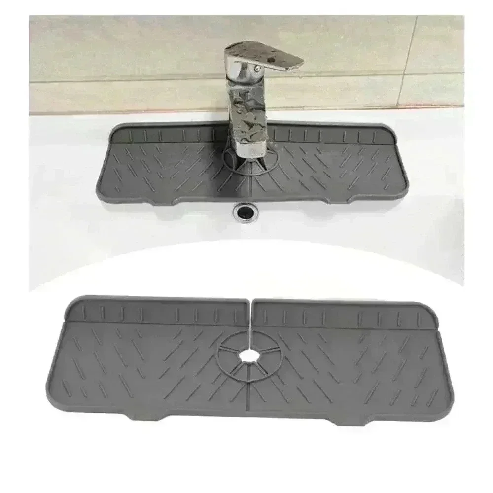 2‎ pack OUKENS Kitchen Sink Mat, Gray, Silicone, 14.7in